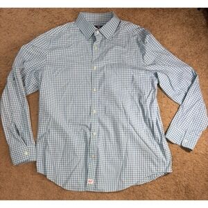 Vineyard Vines Classic Fit Murray Casual Button Down Shirt Men Large Blue Plaid
